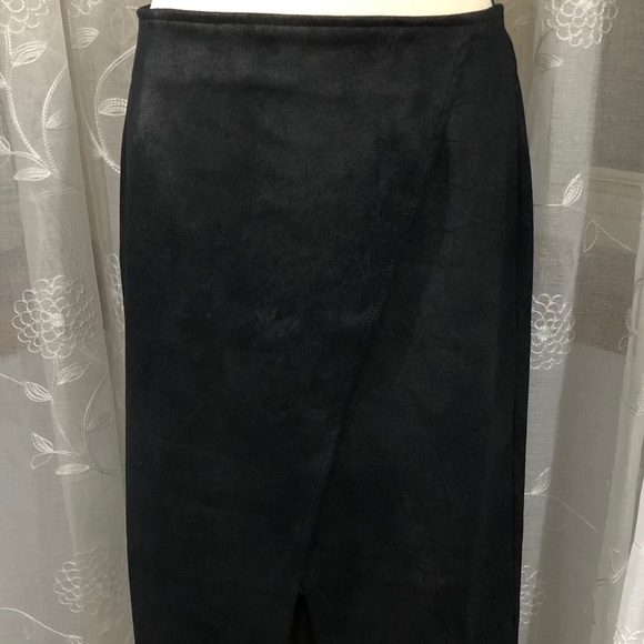 free people Whitney vegan pencil  black skirt SZ L NWT - Picture 3 of 12